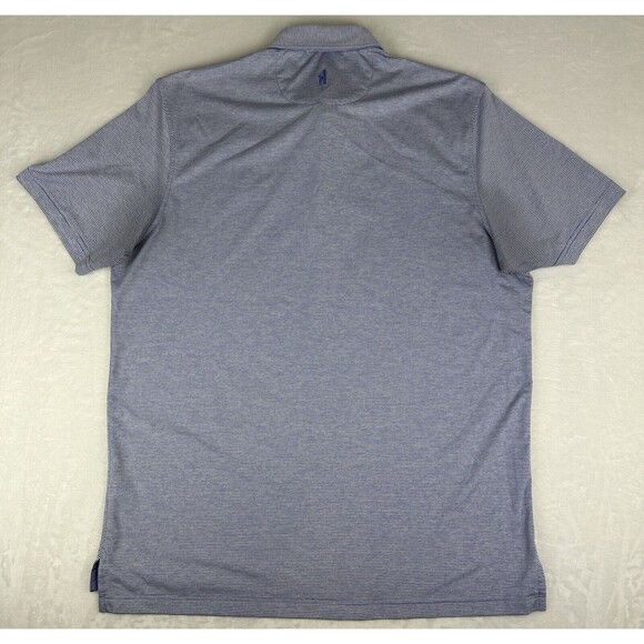 Johnnie-O Men's Performance Polo Shirt XXL Blue White Striped Short Sleeve - Picture 3 of 13